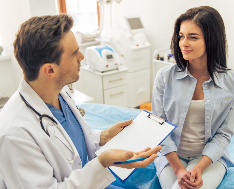 Doctor consulting with patient